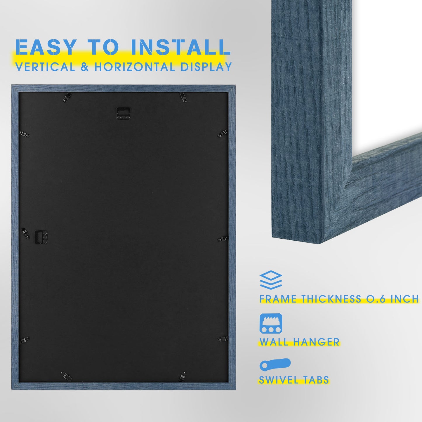 Clearance A2 Picture Frame with Plexiglass (8 Pack)