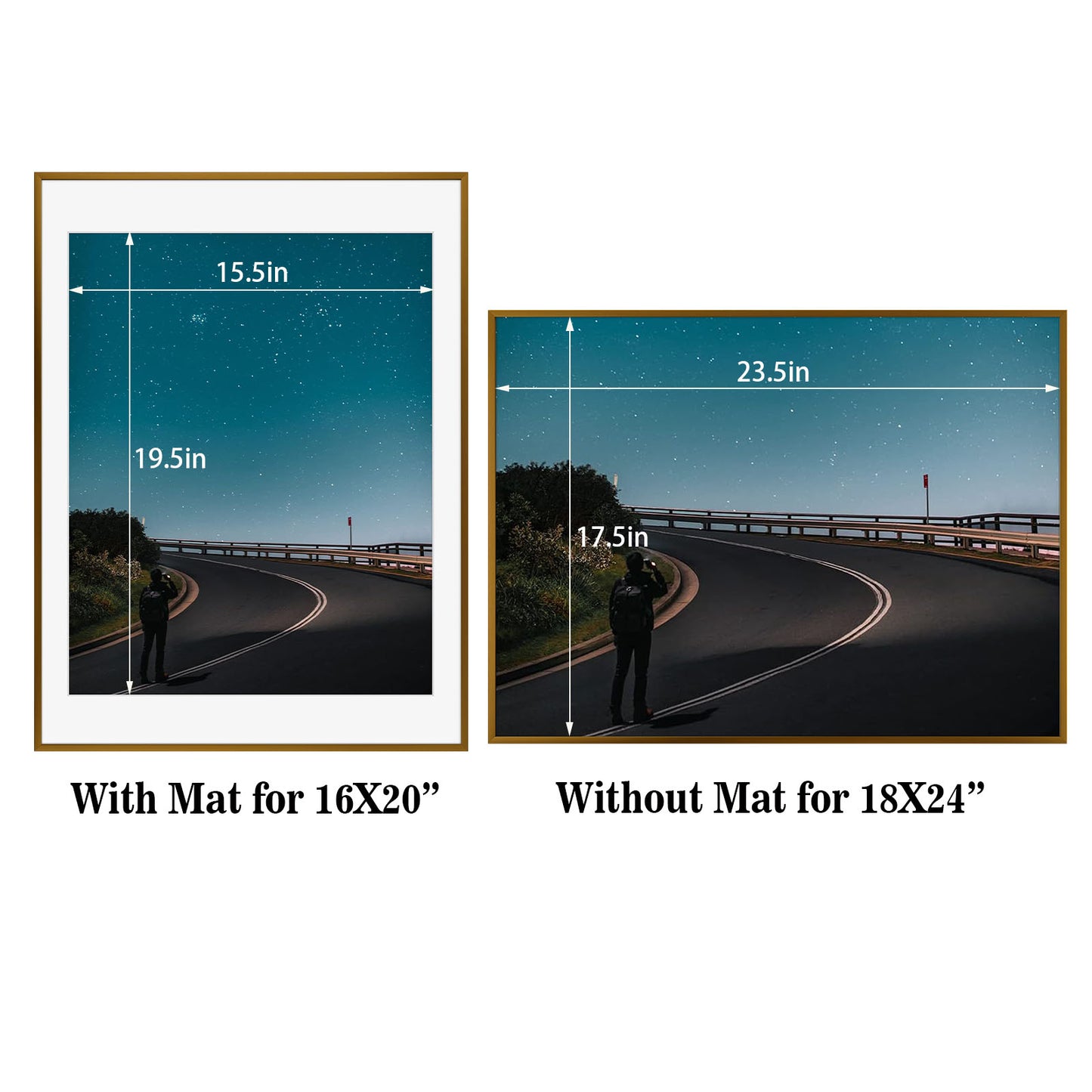 18x24 Aluminum Photo Frame for 16x20 Picture (3 Pack)