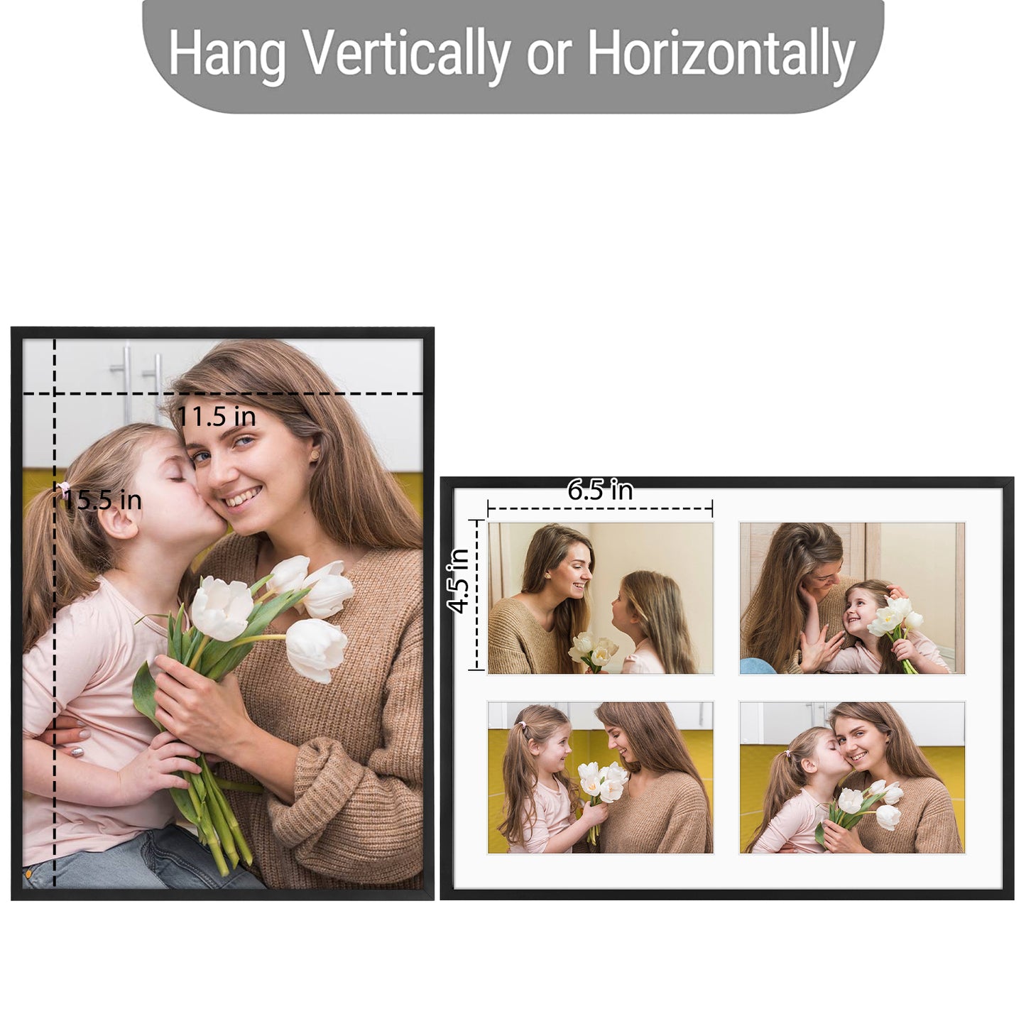 Clearance 12x16 Collage Picture Frame Displays Four 5x7 Photos (6 Pack)