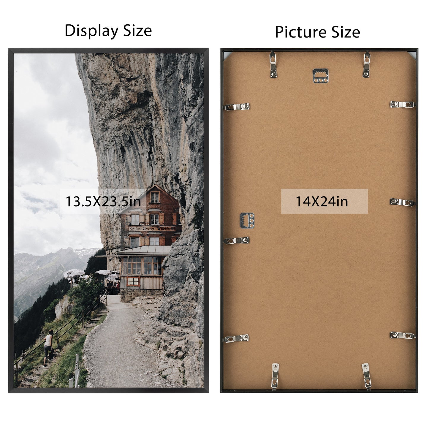 14x24 Poster Frame with Plexiglass (6 Pack)