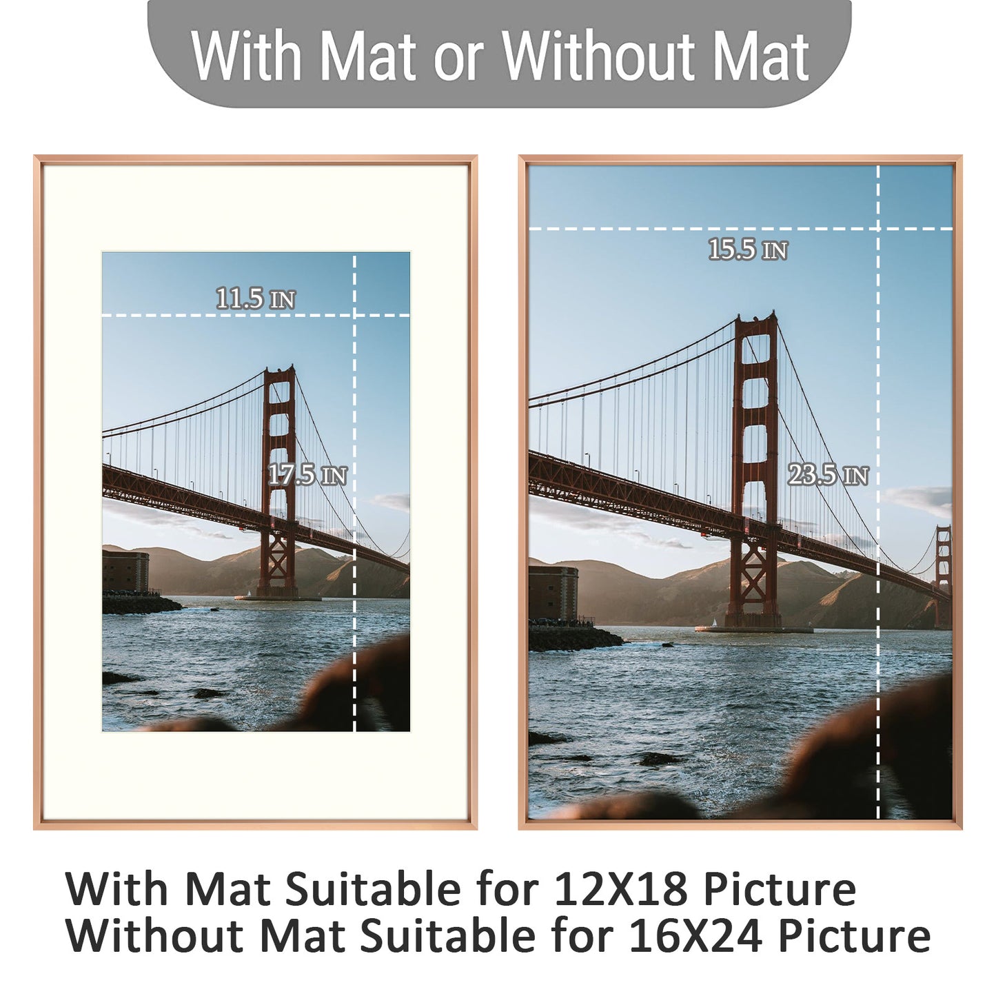 Clearance 16x24 Metal Picture Frame Displays 12x18 Pictures (6 Pack)