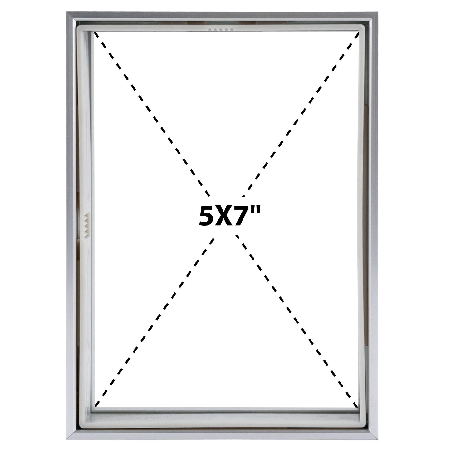 Clearance 5x7 Floating Aluminum Frame with Real Glass (12 Pack)