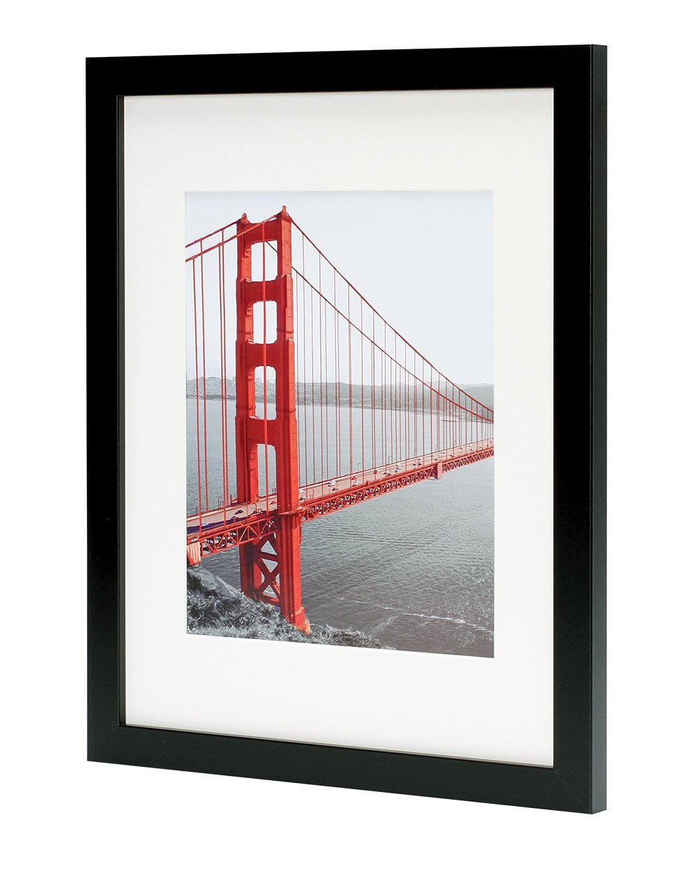 Frametory, Clearance 11x14 Black Wood Picture Frame for 8x10 Photo with Ivory Mat (8 Pack)