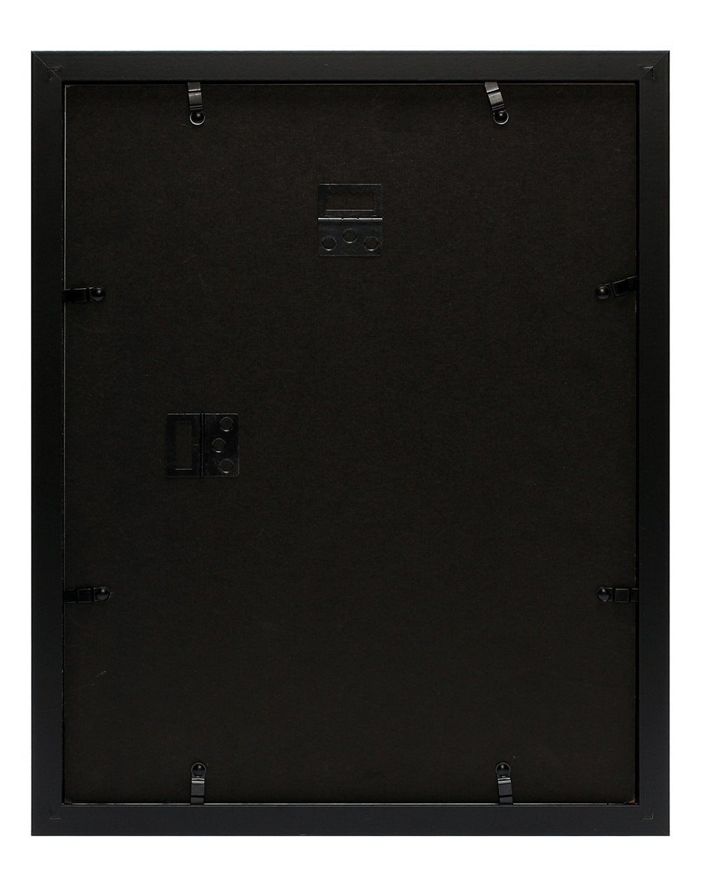 Frametory, Clearance 11x14 Black Wood Picture Frame for 8x10 Photo with Ivory Mat (8 Pack)