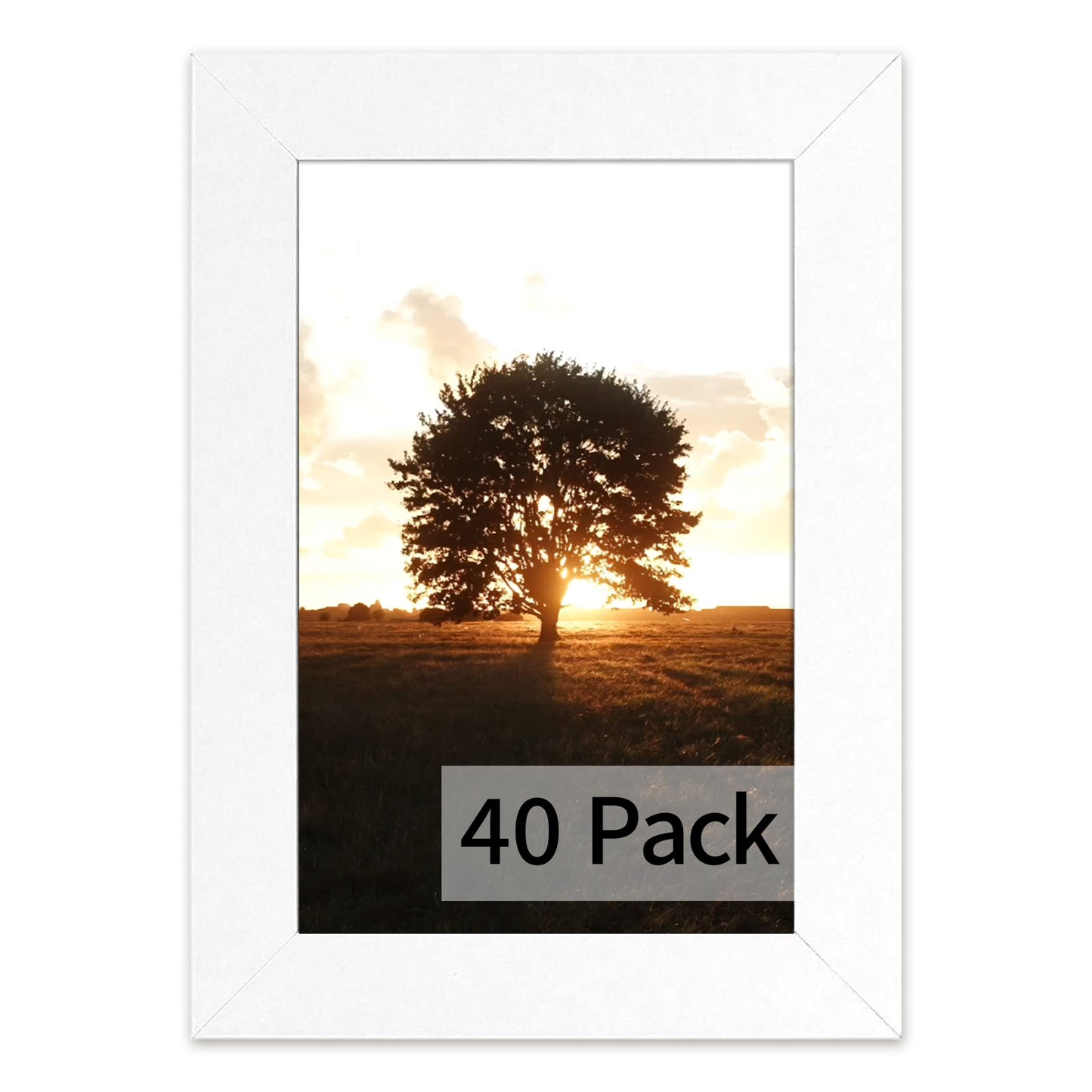 Frametory, 4x6 Picture Frames with Plexiglass (40 Pack)