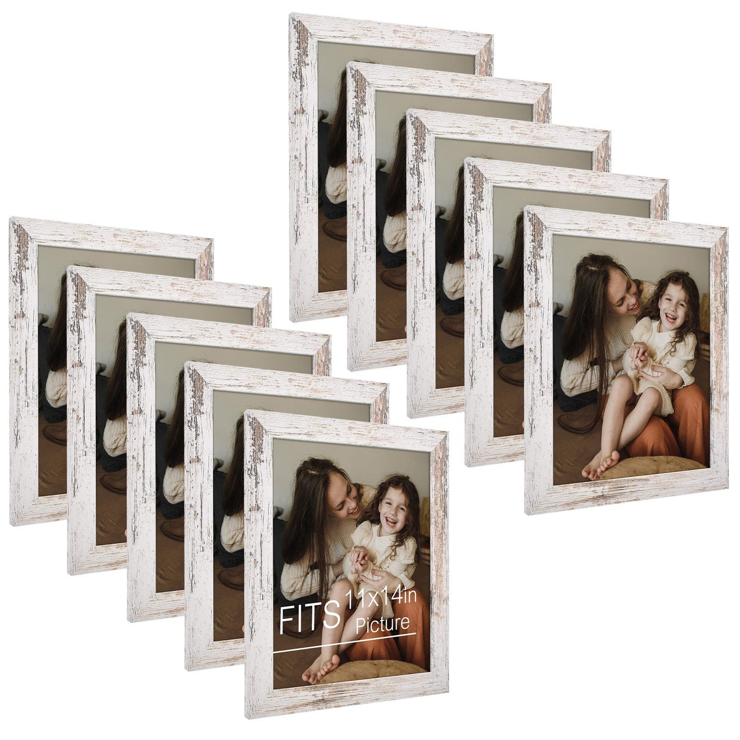BOGO 11X14 Picture Frames with Real Glass (10 Pack)