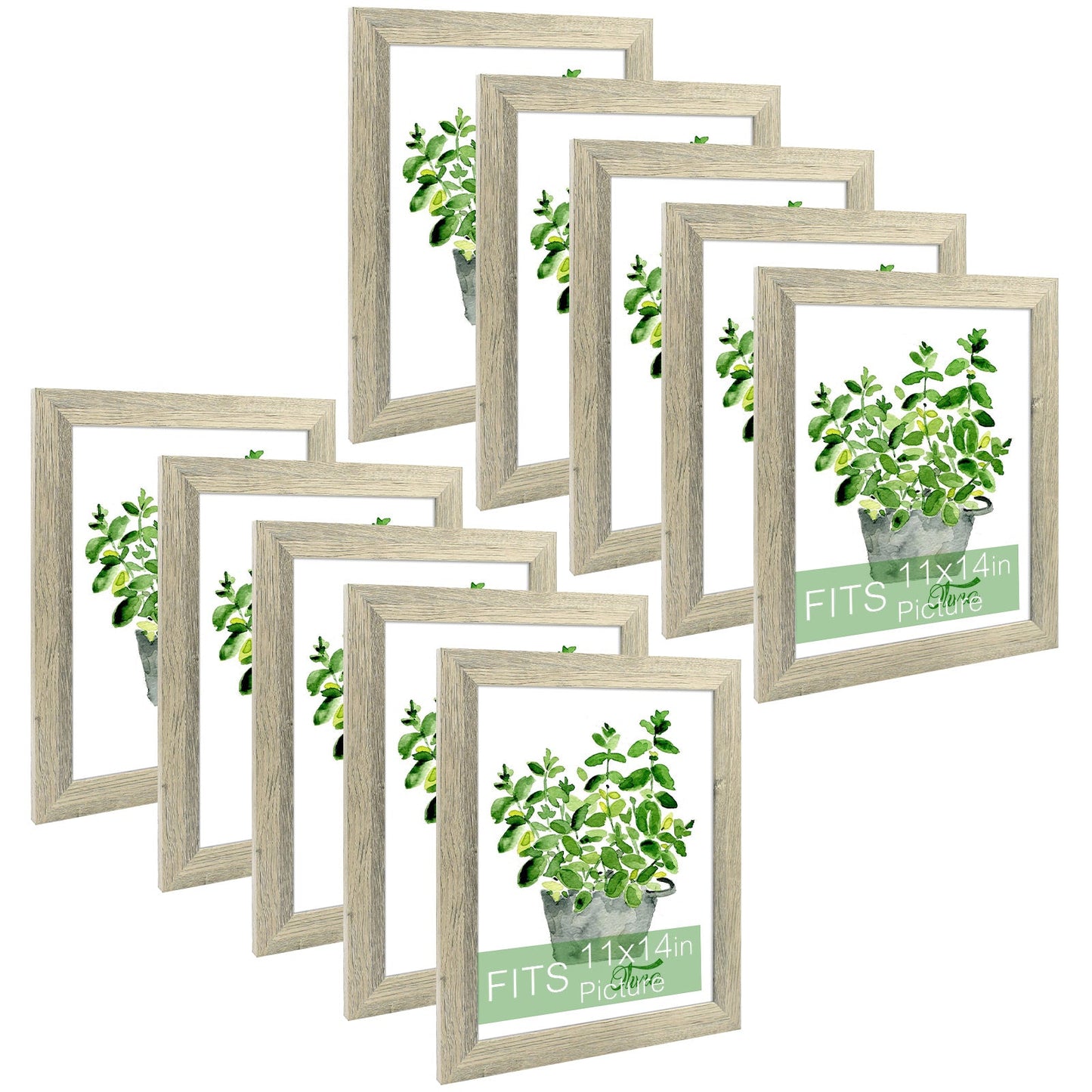 BOGO 11X14 Picture Frames with Real Glass (10 Pack)