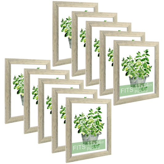 BOGO 11X14 Picture Frames with Real Glass (10 Pack)