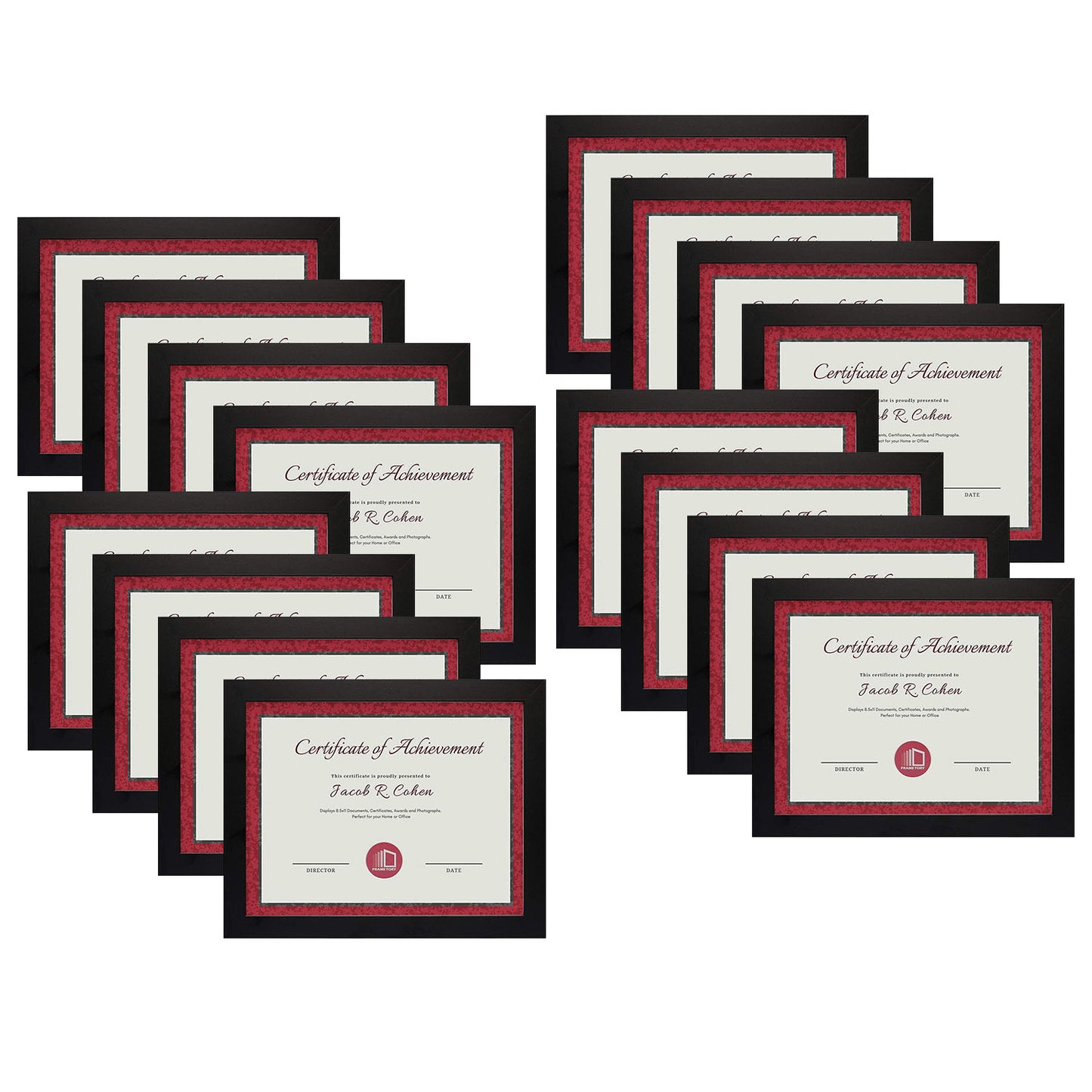 Frametory, 8.5x11 Picture Frame with Real Glass (16 Pack)