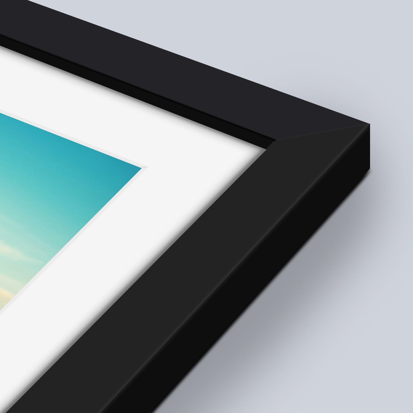 16x20 Black MDF Picture Frame for 11x14 Photo with White Mat