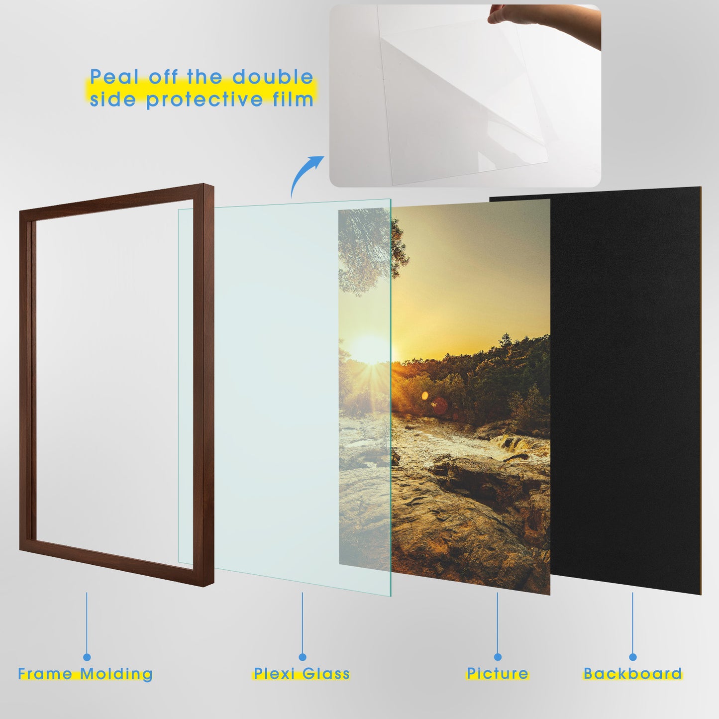 Frametory,16.5 x 23.4 Poster Frame (8 Pack)