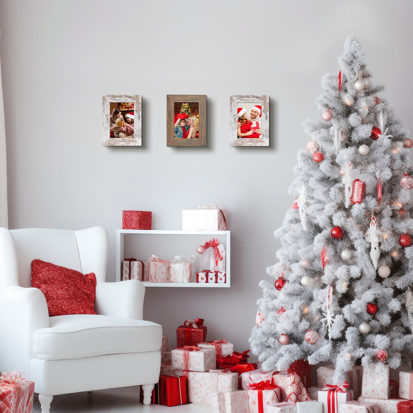 Clearance 5x7 MDF Picture Frame Retro Brown and Distressed White (20 Pack)