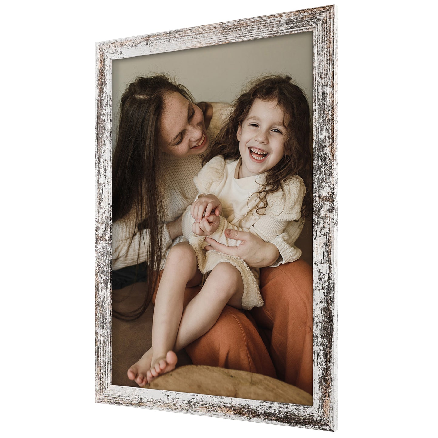 Clearance 16x24 Picture Frame with Plexiglass Distressed White (6 Pack)