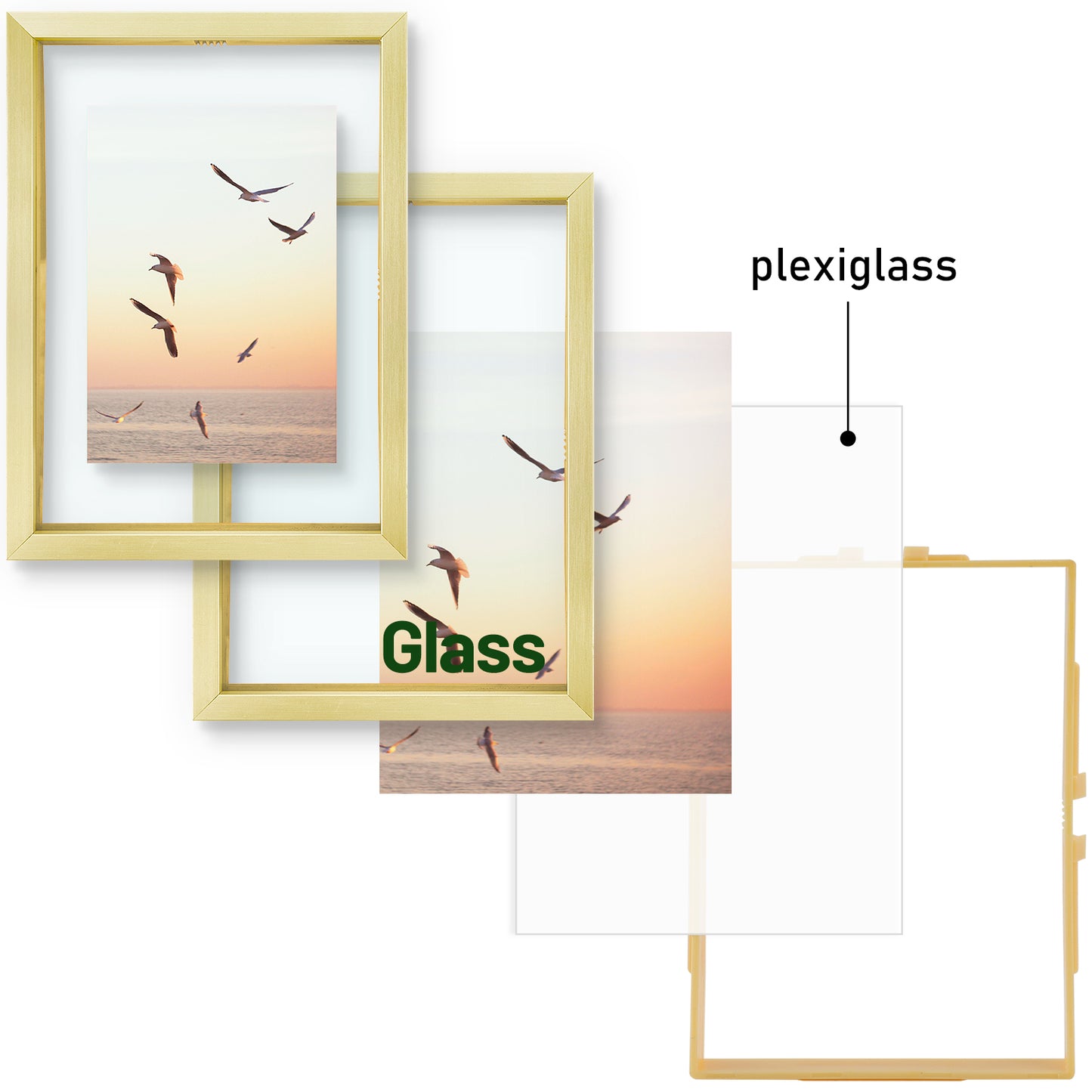 5x7 Floating Frame Displays Any Size Photo up to 5 by 7 (12 Pack)