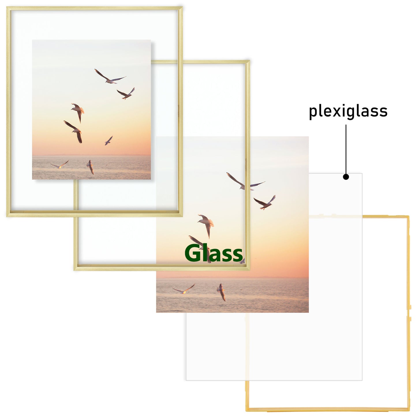 Frametory,16x20 Floating Frame For Any Size Photo Up to 16 by 20 (6 Pack)