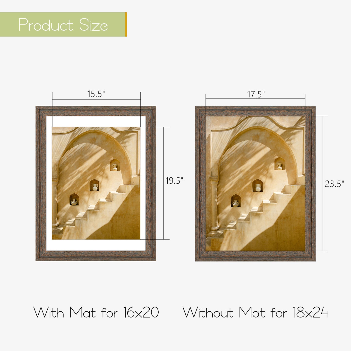 Frametory, 18x24 Wood Picture Frame for 16x20 Photo (4 Pack)