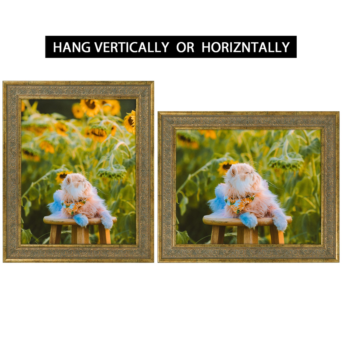 Frametory, 8x10 Ornate Photo Frame, Table Top or Wall Mount & Real Glass, Distressed Gold Color (12 Pack??¡ë