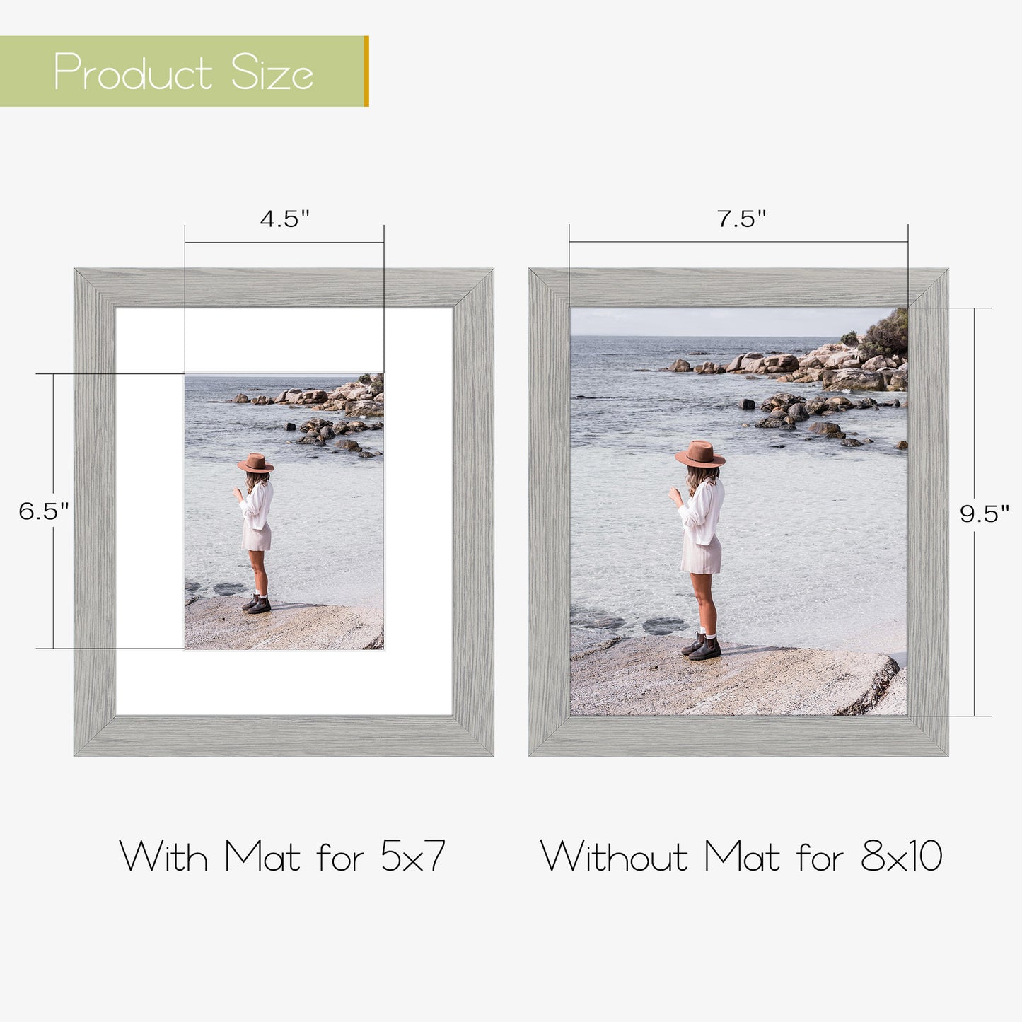 Clearance 8x10 MDF Picture Frame for 5x7 Photo Mix Colors (8 Pack)