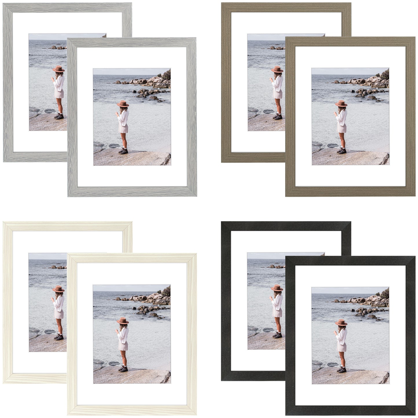 Clearance 11x14 MDF Picture Frame for 8x10 Photo (8 Pack)