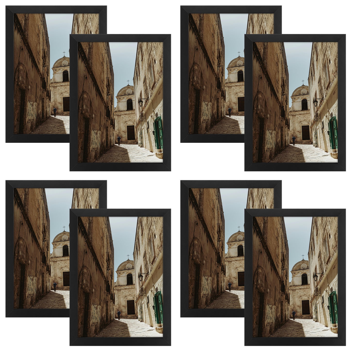 Clearance A4 Black Picture Frame with Plexiglass (8 Pack)