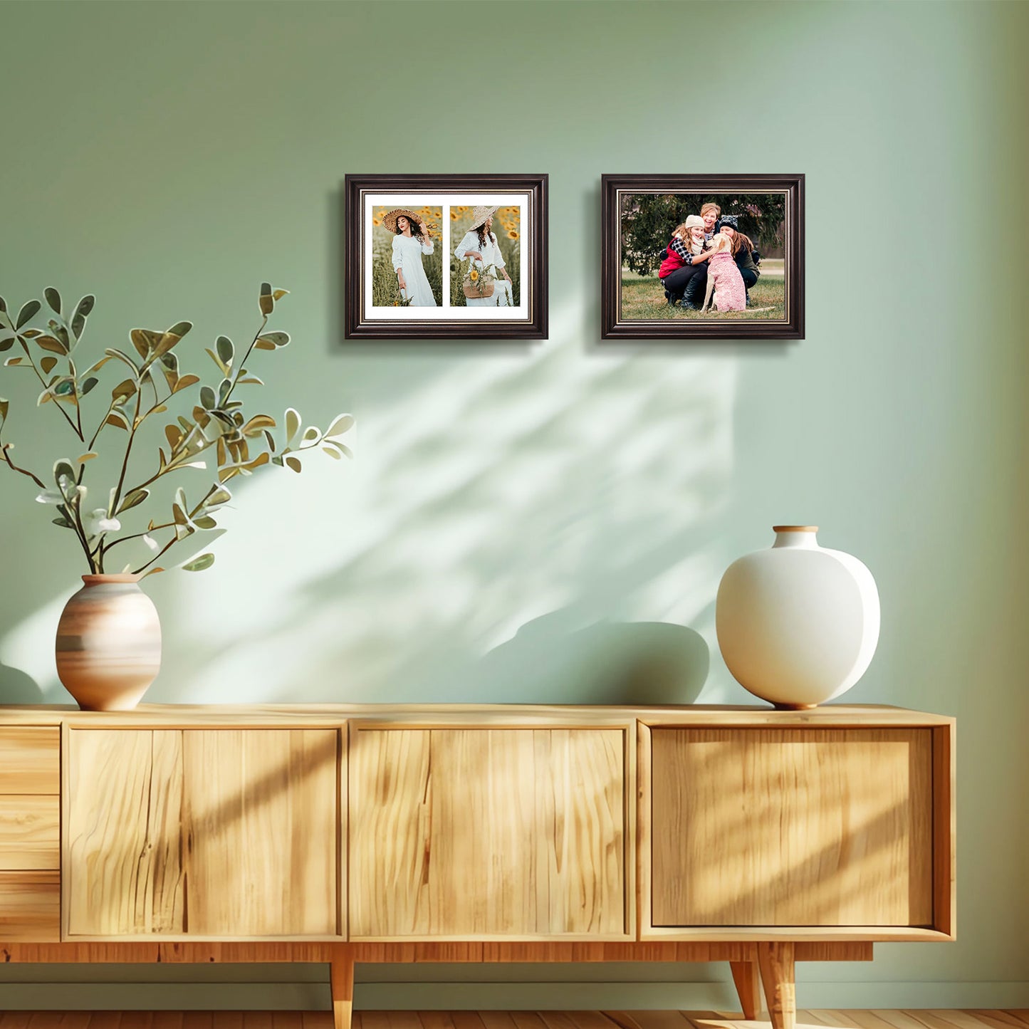 8.5x11 Collage Picture Frame with White Mat Displays Two 5x7 Photos (10 Pack)