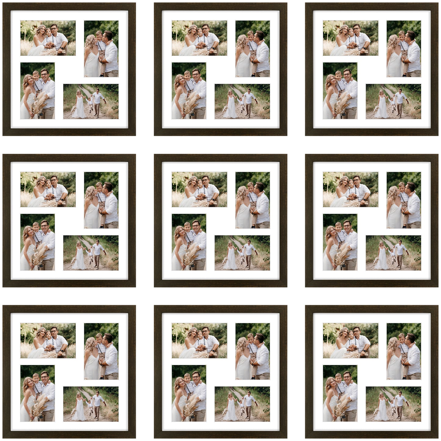 Clearance 12x12 Collage Picture Frame For Four 4x6 Pictures(9 Pack)
