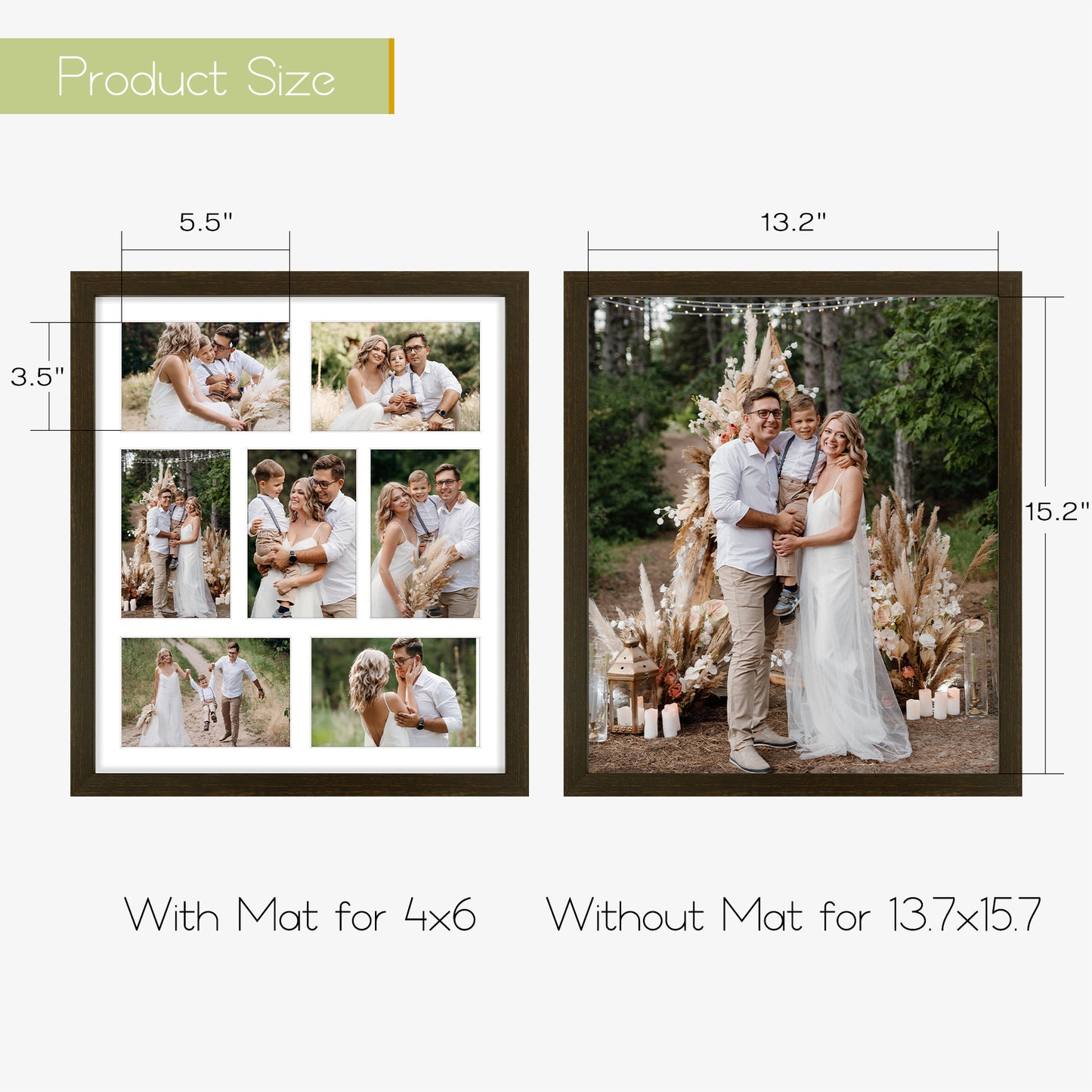 Clearance 13.7x15.7 Collage Photo Frame For Seven 4x6 Pictures(10 Pack)