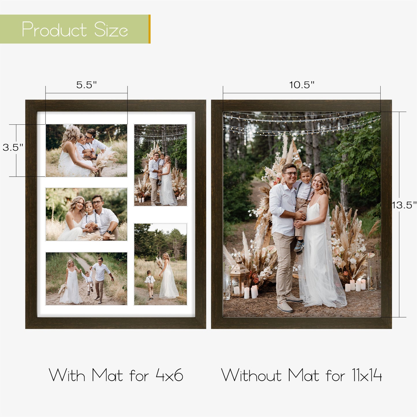 Clearance 11x14 Collage Picture Frame For Five 4x6 Pictures (10 Pack)