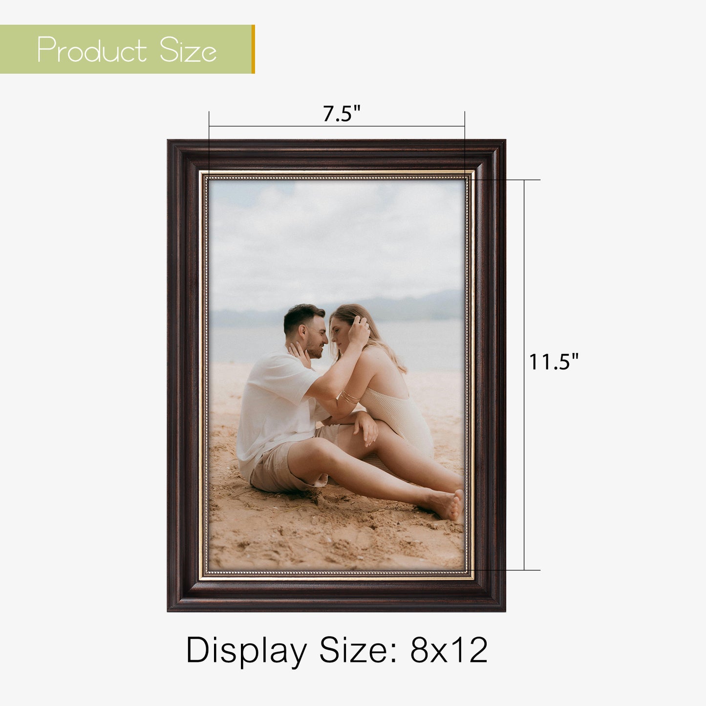 8x12 Ornate Photo Frame Brown and Ornate Gold color (10 Pack)