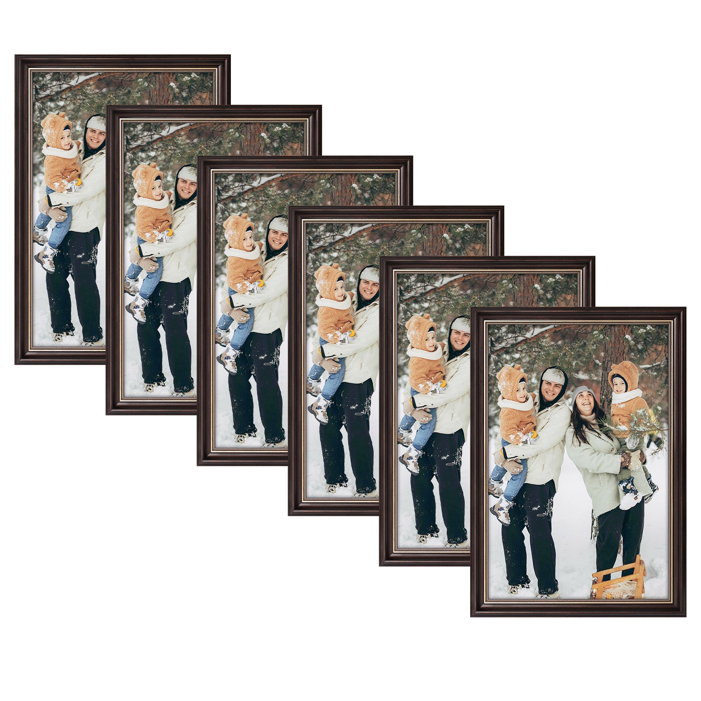 12x18 Ornate Photo Frame Brown and Ornate Gold Color (6 Pack)