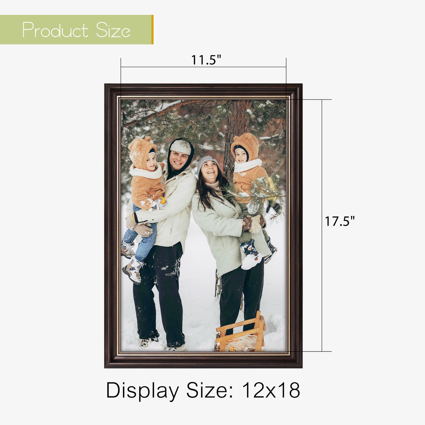 12x18 Ornate Photo Frame Brown and Ornate Gold Color (6 Pack)