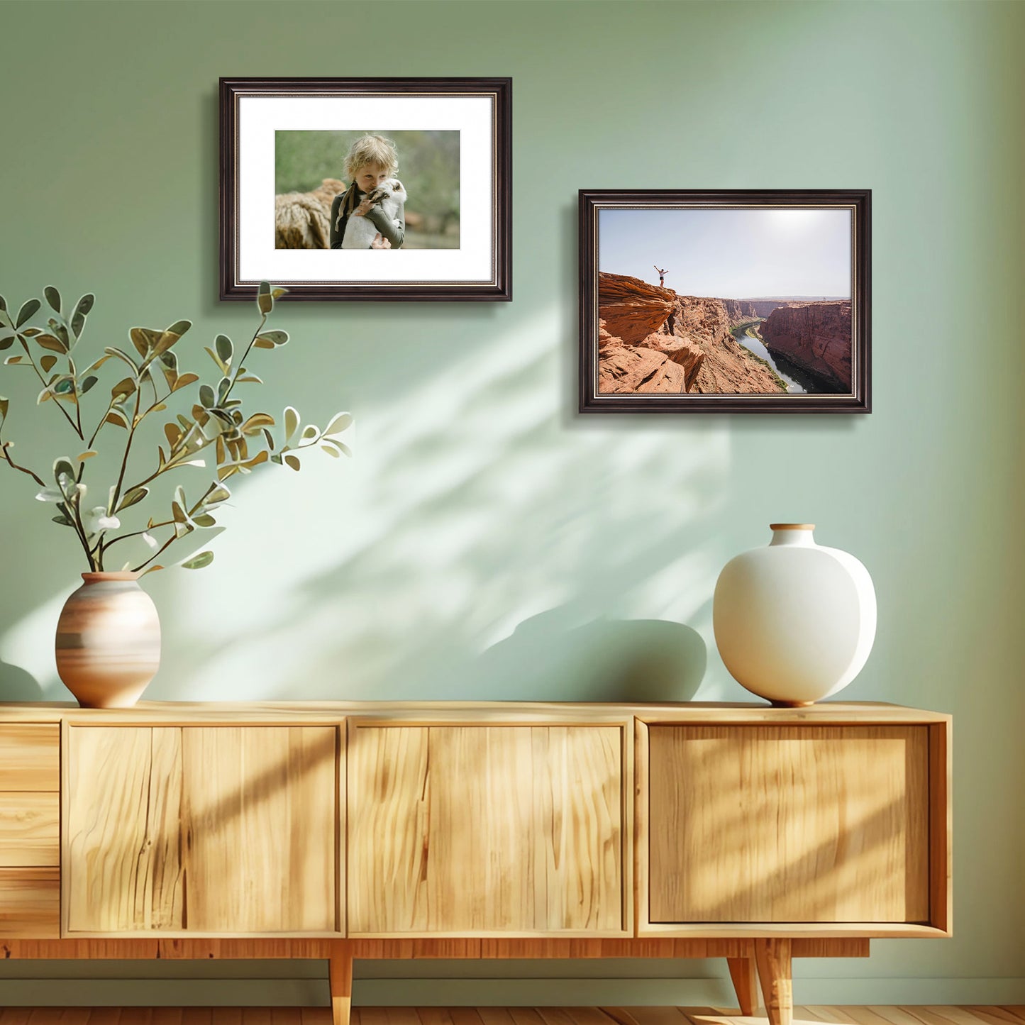 12x16 Ornate Photo Frame for 8x12 Picture Brown and Ornate Gold Color (8 Pack)