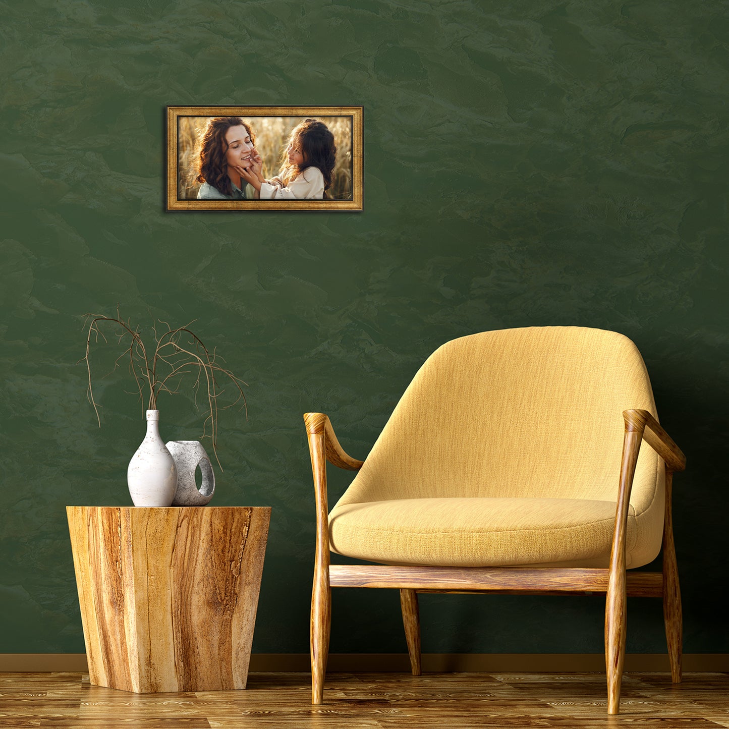 9x18 Collage Picture Frame with White Mat Displays Three 5x7 Photos Dark Gold-Brown Color (10 Pack)