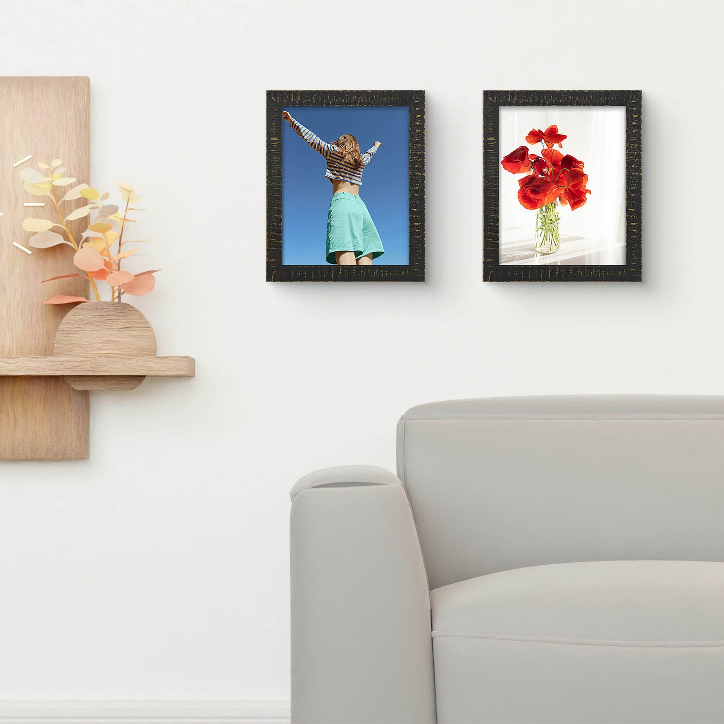 Frametory,8x10 Wood Frame with Plexiglass (10 Pack)