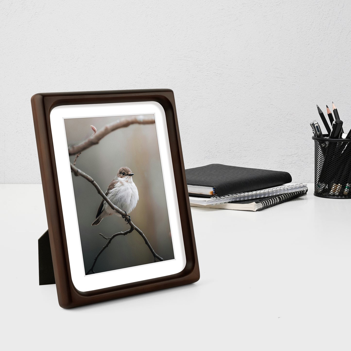 Frametory,Rounded Corner 6x8 Wood Frames For 5x7 Photos (6 Pack)