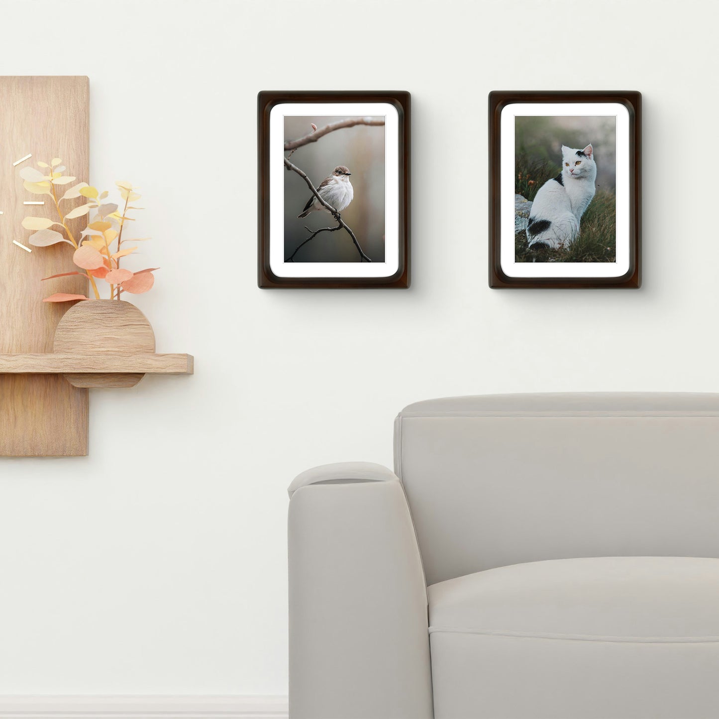 Frametory,Rounded Corner 6x8 Wood Frames For 5x7 Photos (6 Pack)