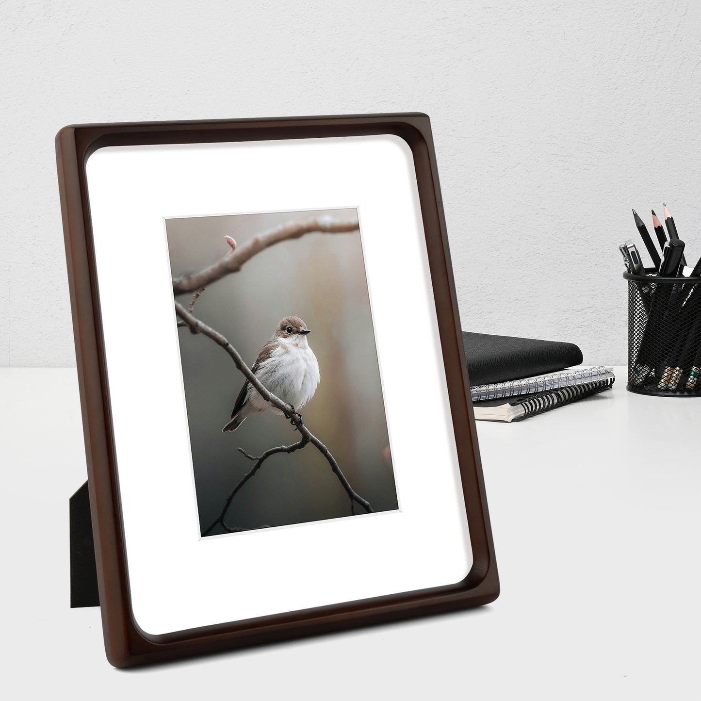 Frametory,Rounded Corner 8x10 Wood Frames For 5x7 Photos (6 Pack)