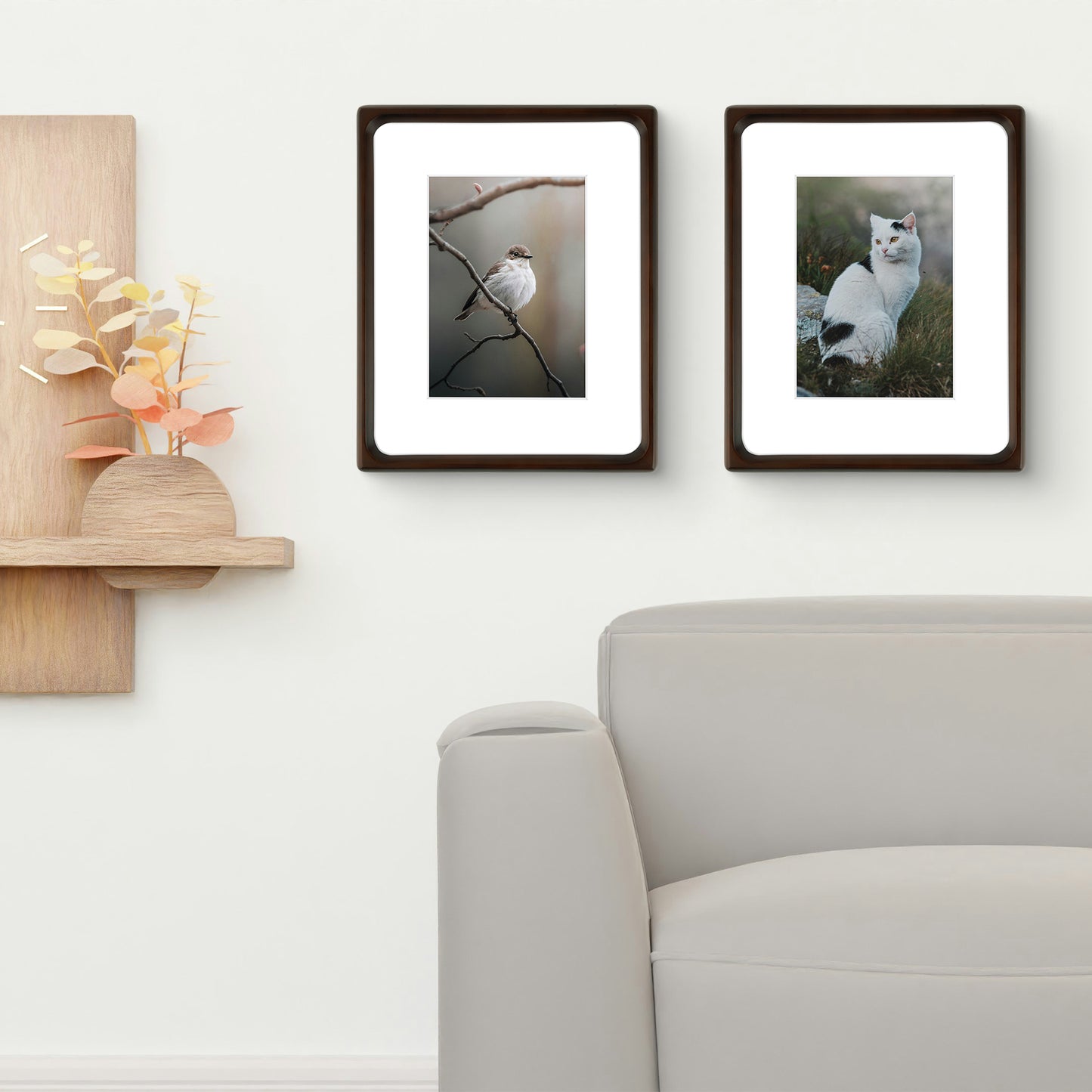 Frametory,Rounded Corner 8x10 Wood Frames For 5x7 Photos (6 Pack)