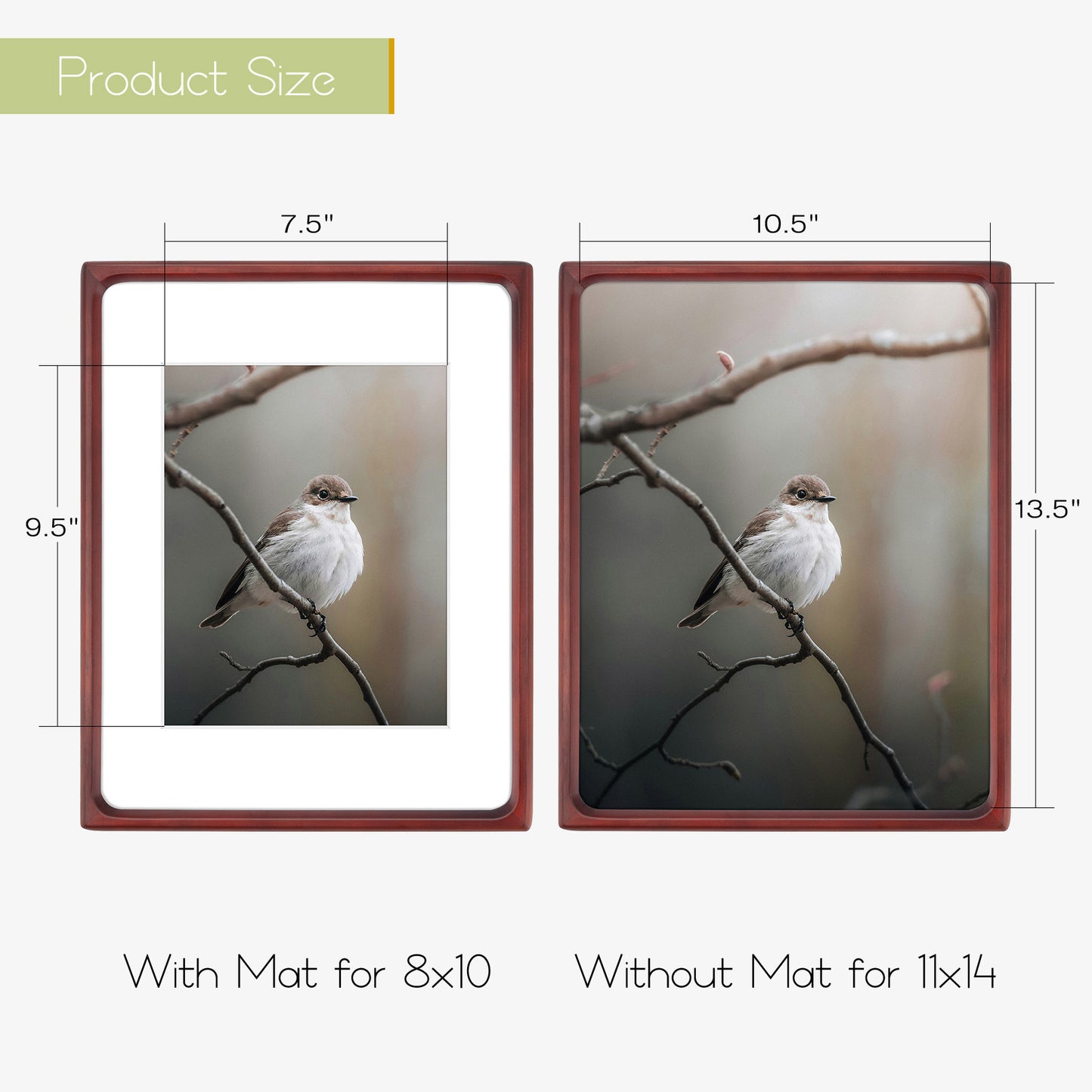 Clearance Rounded Corner 11x14 Wood Picture Frame For 8x10 Photos (6 Pack)