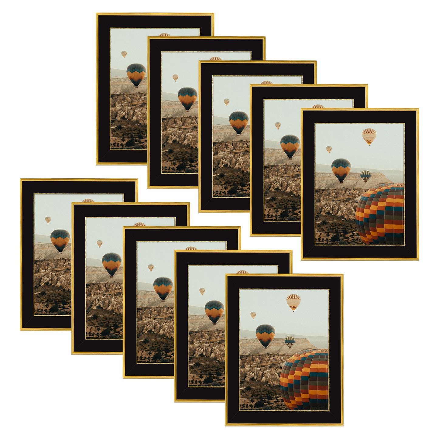 11x14 Ornate Picture Frame Without Mat for 11x14 Photo Color Black/Classic Gold (10 Pack)