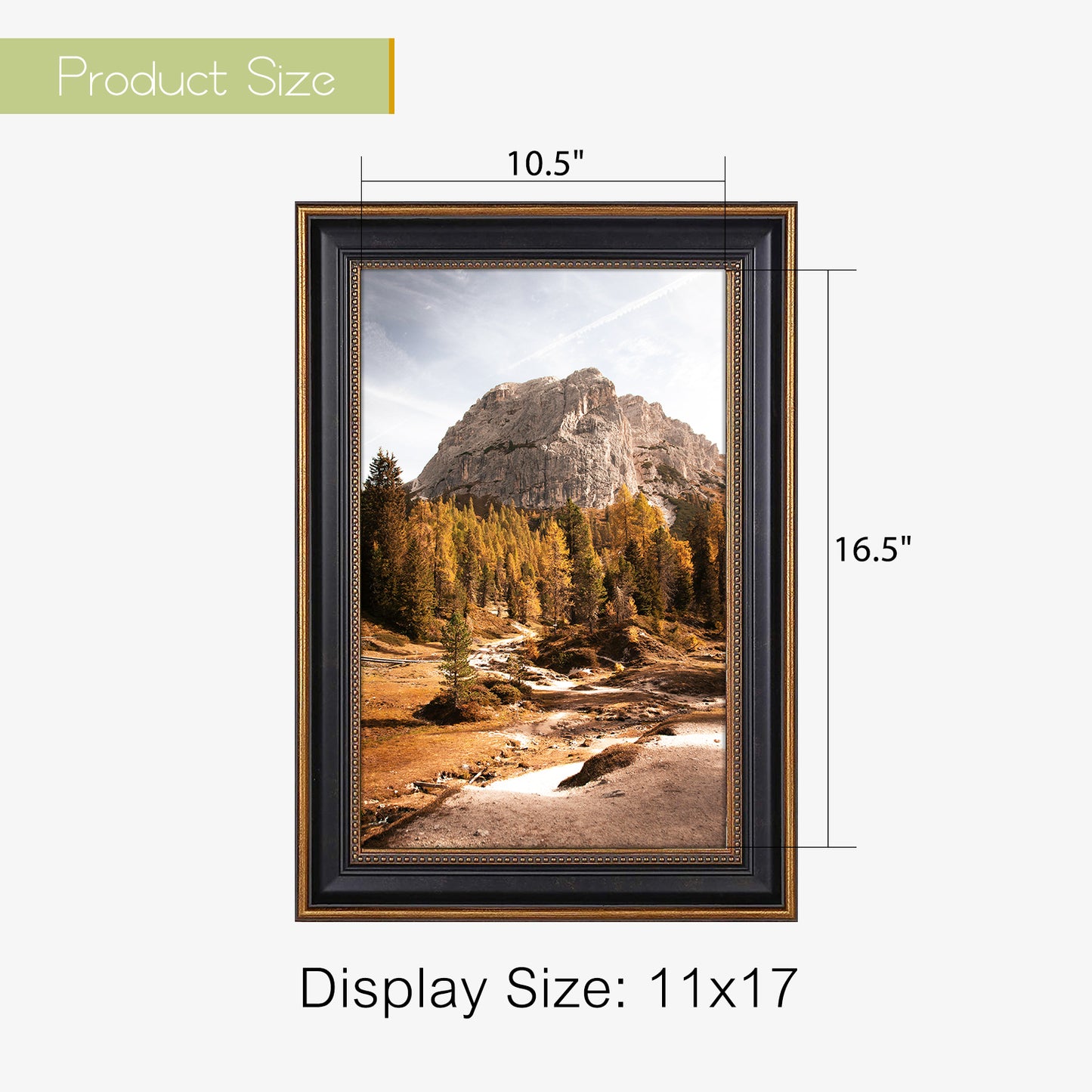 11x17 Ornate Photo Frame Ornate Gold/Black Color (10 Pack)