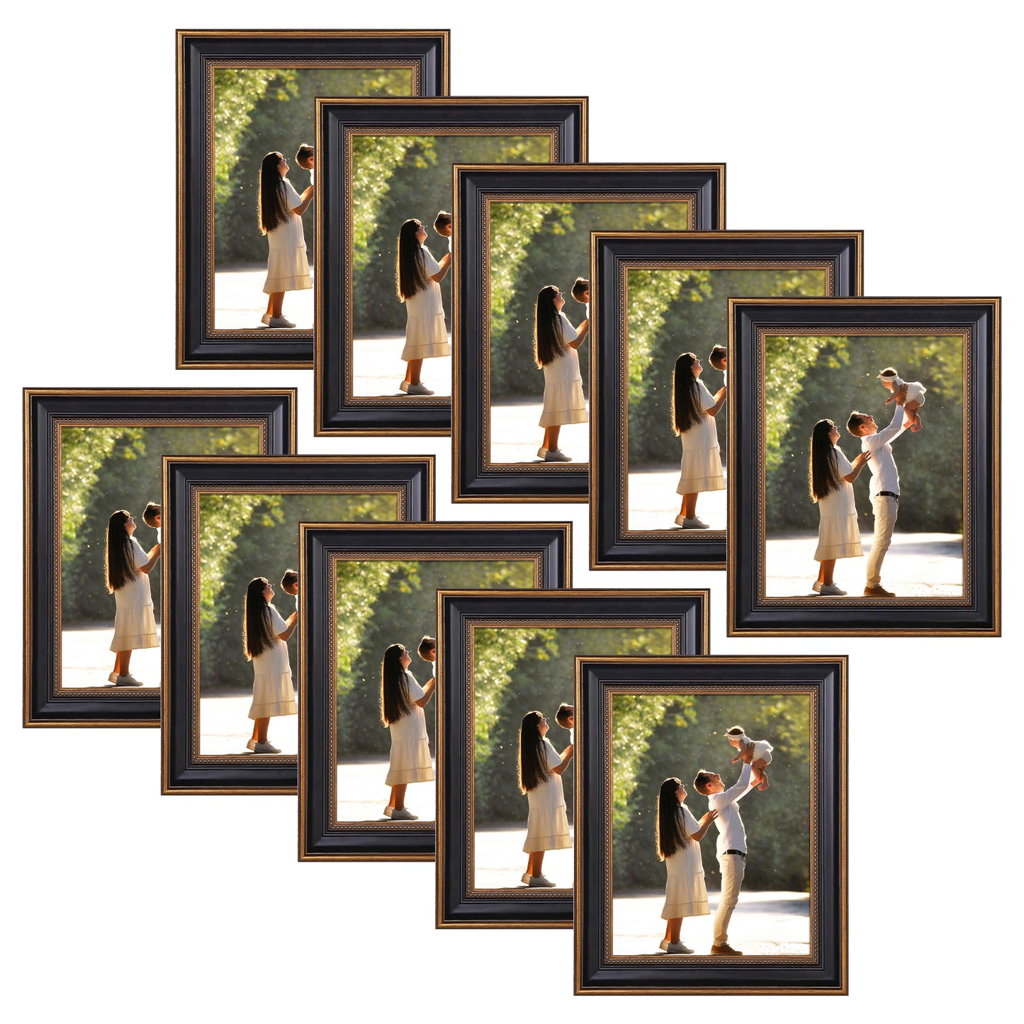 11x14 Ornate Photo Frame Ornate Gold/Black Color (10 Pack)