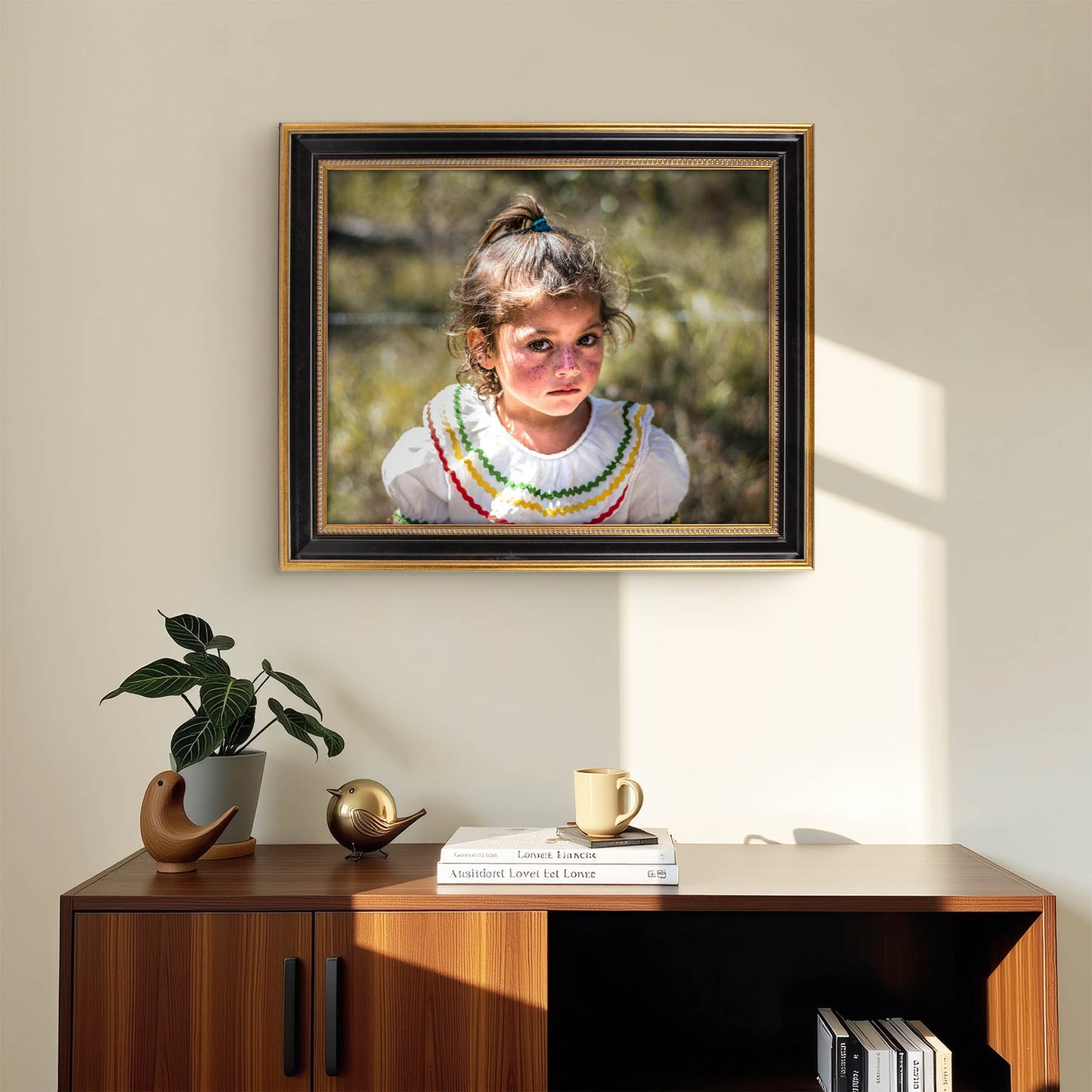 Frametory,16x20 Photo Frame with White Mat for 11x14 Picture Ornate Gold/Black (4 Pack)