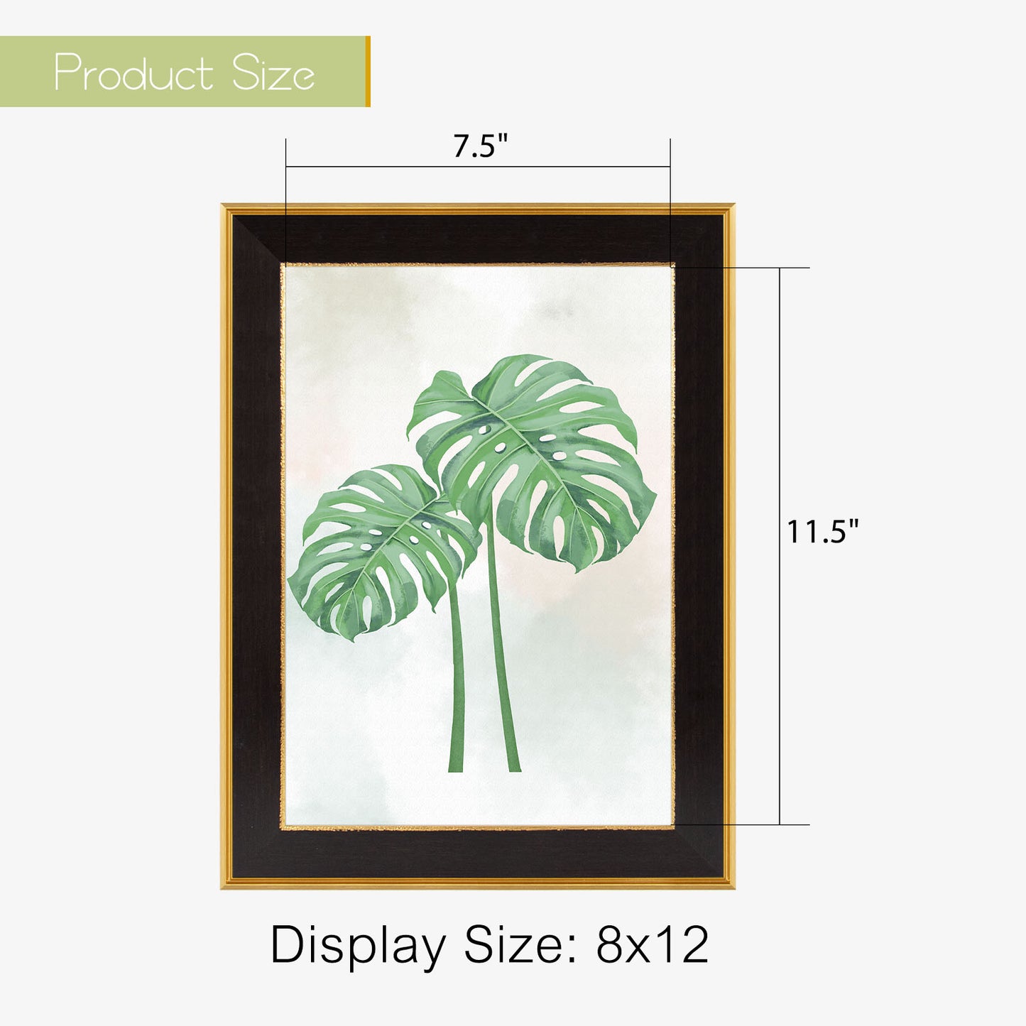 8x12 Ornate Picture Frame Without Mat for 8x12 Photo,Shatter-Resistant Glass Sawtooth Hangers Wall Mount Display Color Black/Classic Gold (10 Pack)