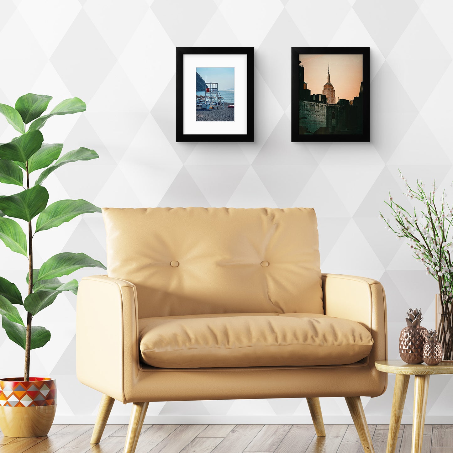 8x10 Wood Frame for 5x7 Picture Black Color (10 Pack)