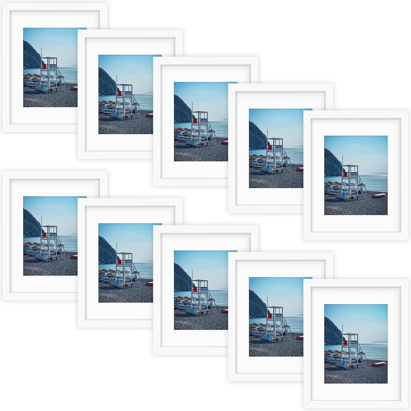 11x14 Wood Frame for 8x10 Picture White (10 Pcs per Box)