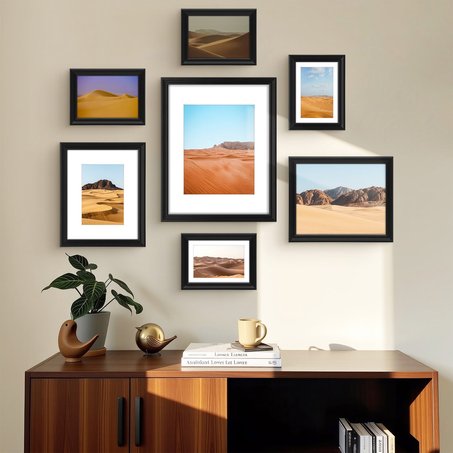 Clearance Wall Gallery Photo Frames with White Mat and Real Glass (21 Pack)
