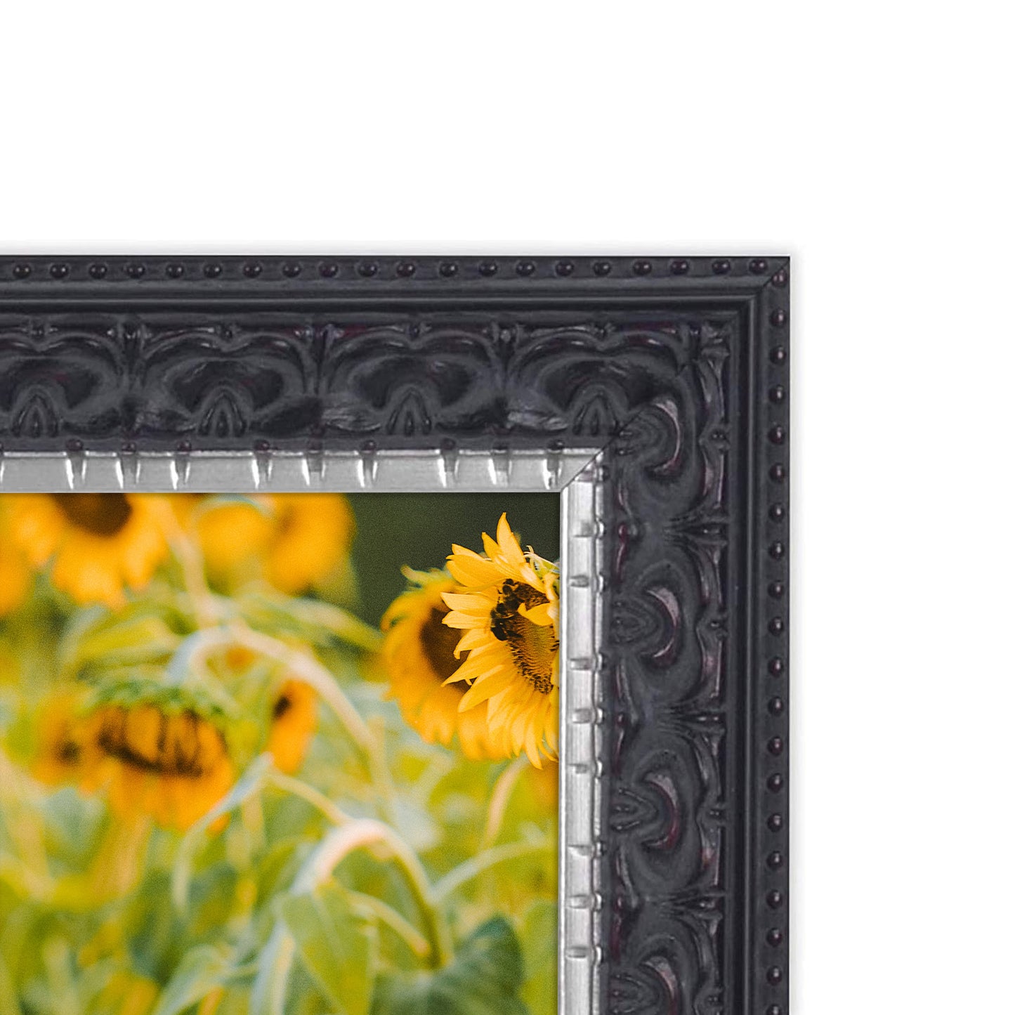 11x14 Ornate Photo Frame For 8x10 Picture Black With Silver & Burgundy (10 Pack)