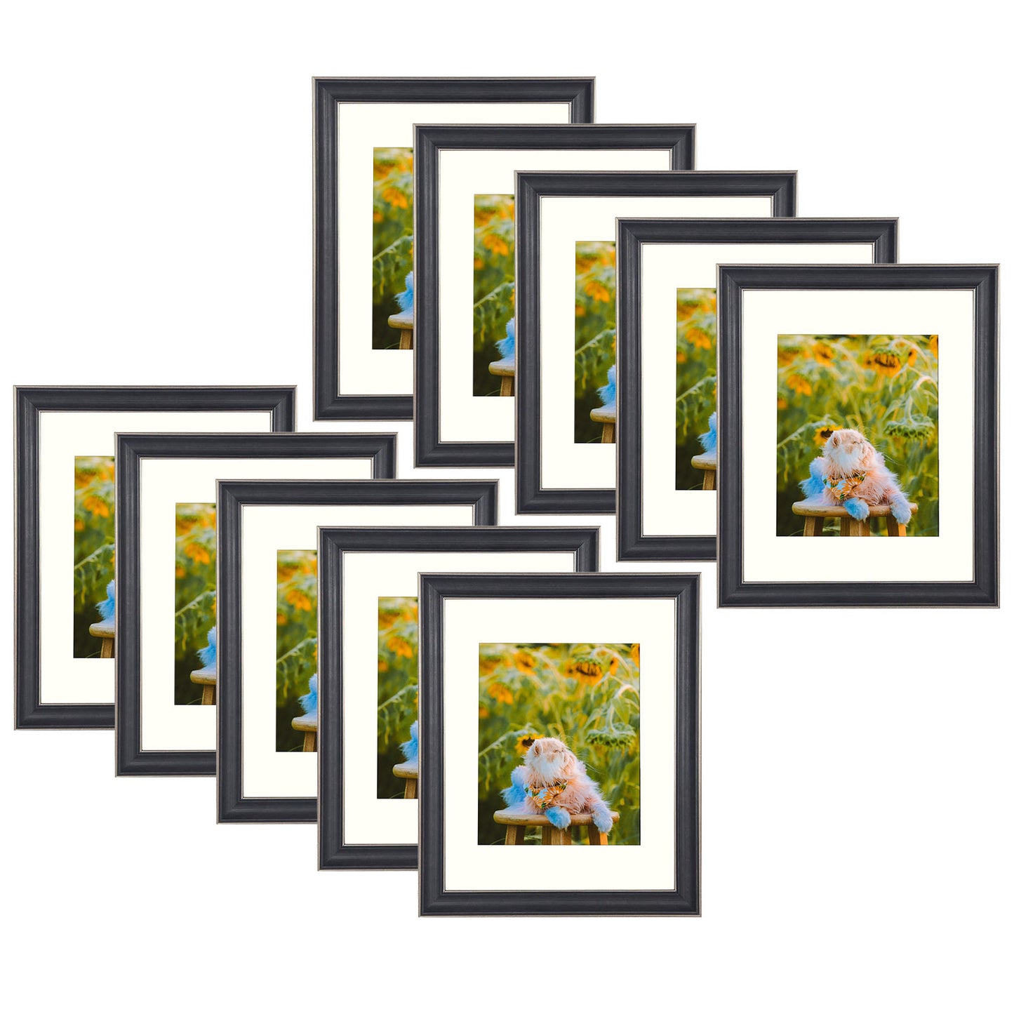 11x14 Picture Frame with Ivory Mat for 8x10 Photo (10 Pack)