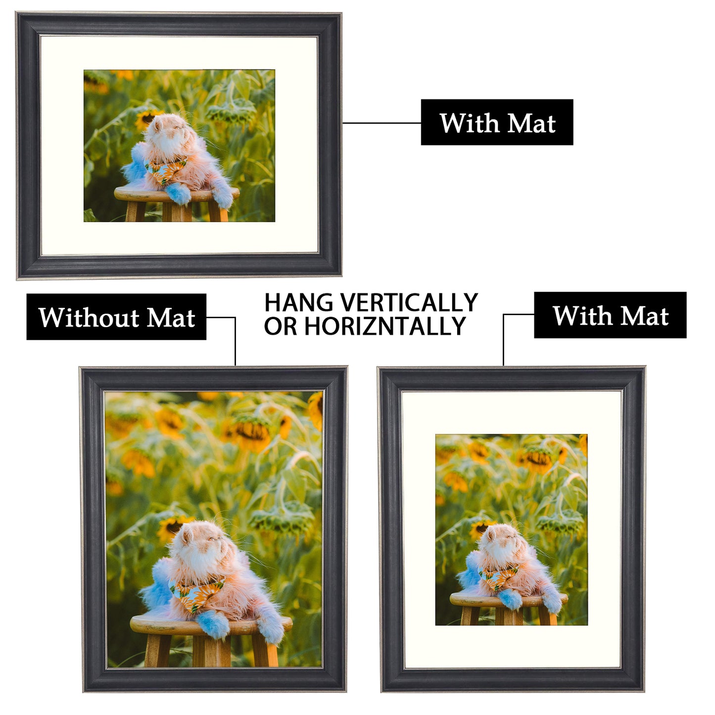 11x14 Picture Frame with Ivory Mat for 8x10 Photo (10 Pack)